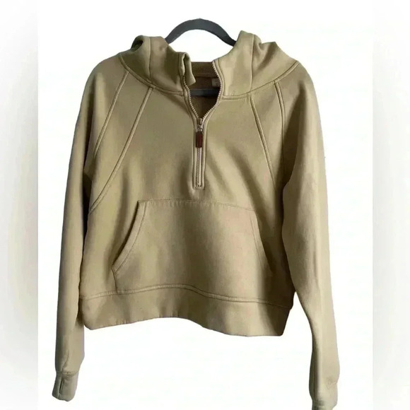 Laslulu 1/2 Zip Cropped Hoodie Fleece Lined - Picture 1 of 6